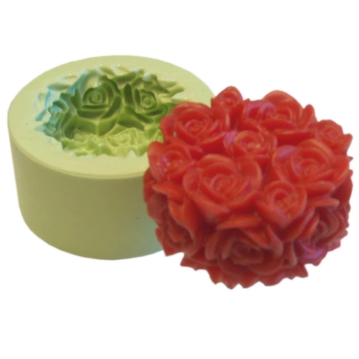 Molde de Silicone para Velas e Sabonetes Tubete de Rosas