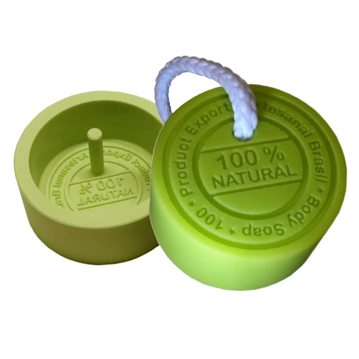 Molde de Silicone para Velas e Sabonetes Redondo com Furo