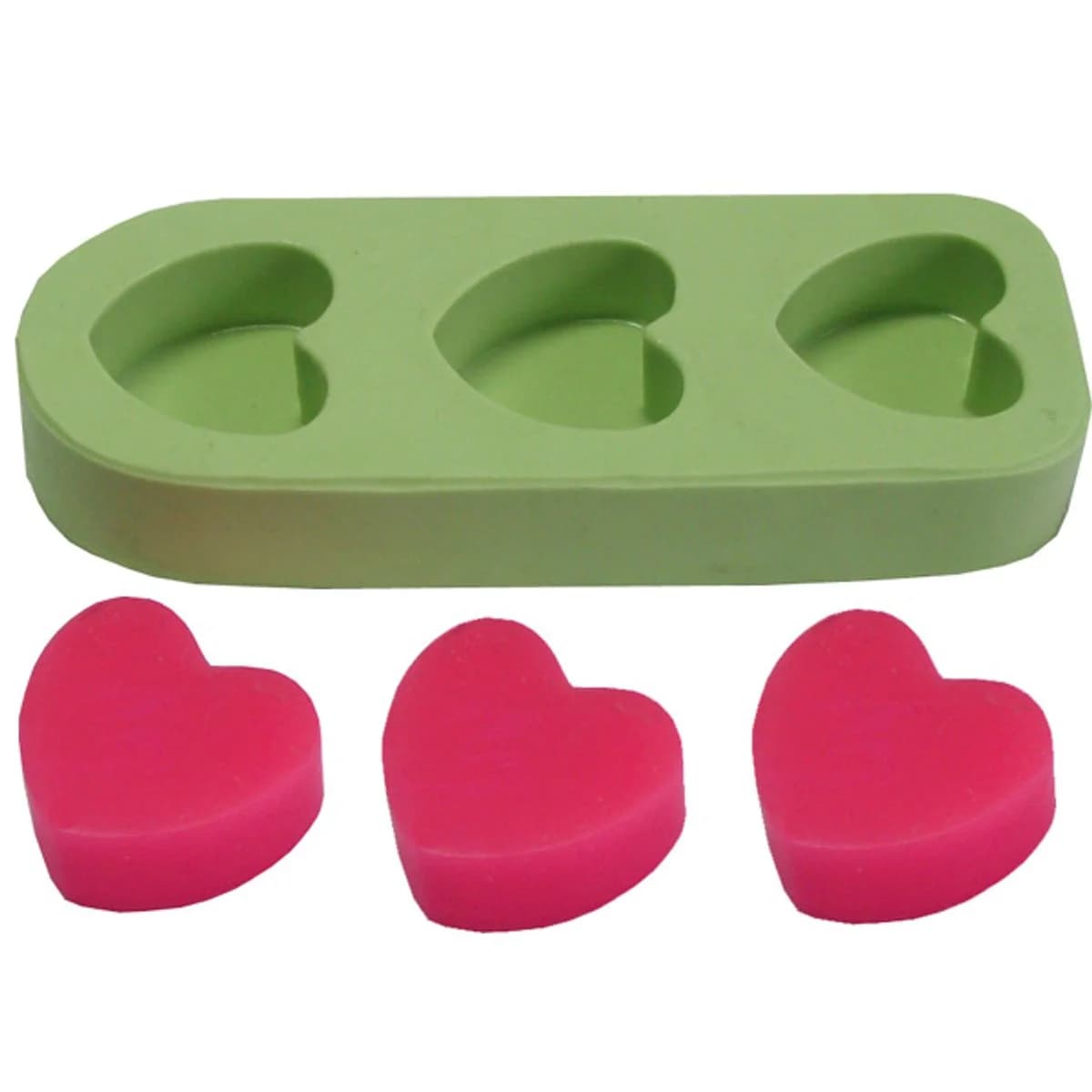 Molde de Silicone para Velas e Sabonetes Coração Pequeno